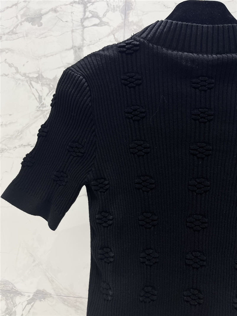 Ch**el three-dimensional crochet knit top replica d&g clothing