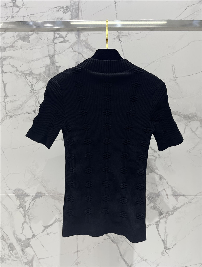 Ch**el three-dimensional crochet knit top replica d&g clothing