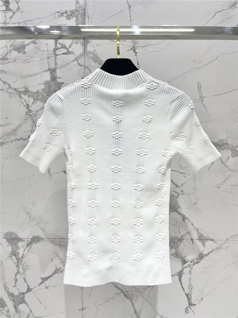 Ch**el three-dimensional crochet knit top replica d&g clothing
