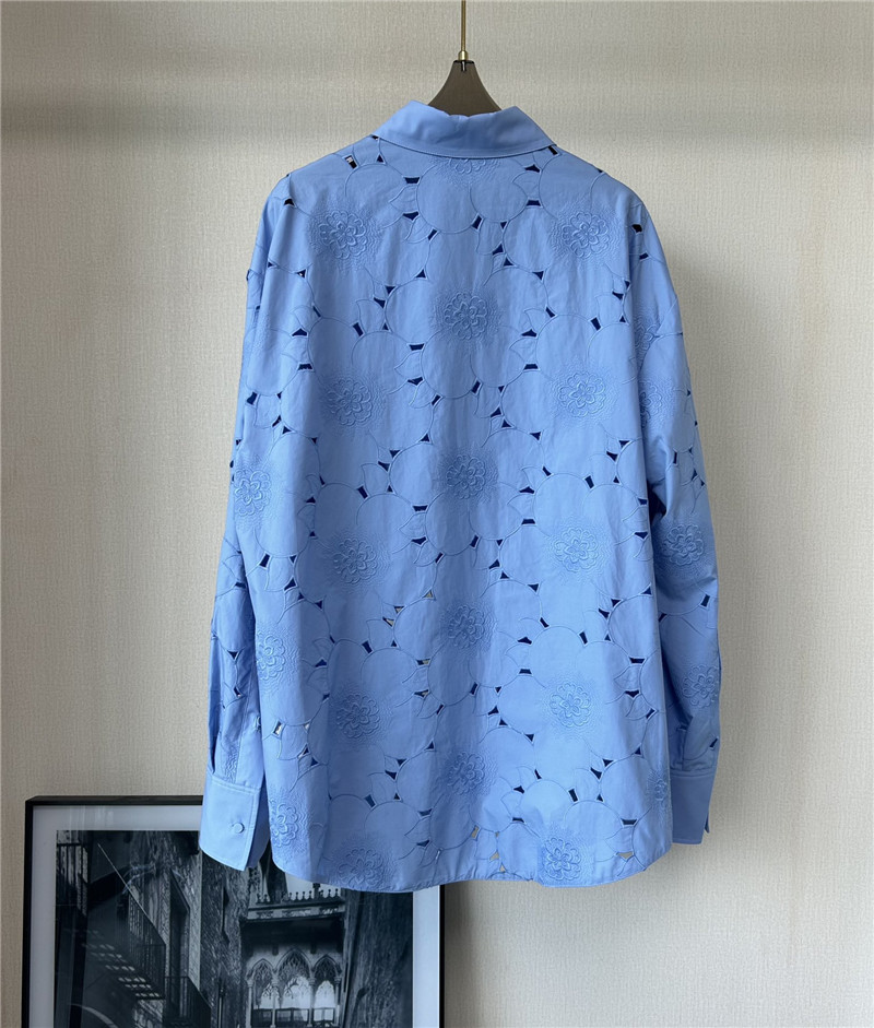 Va1e*ntin0 lace flower embroidered shirt replica d&g clothing