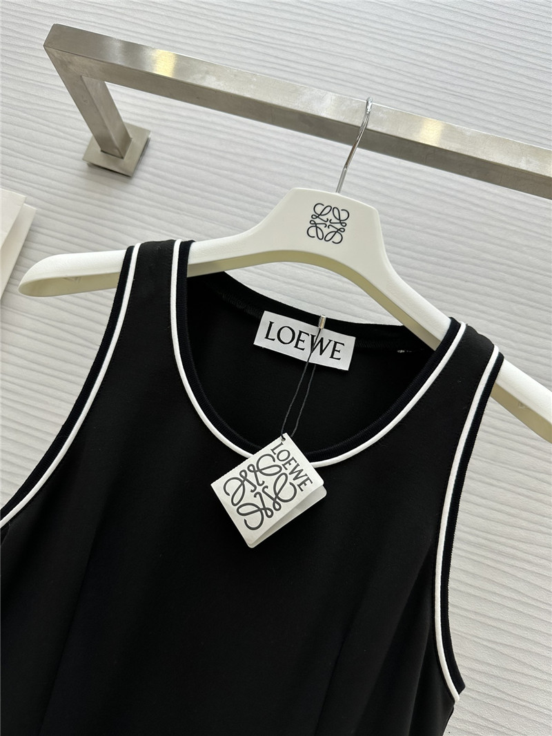 L0ew* logo elastic waist sleeveless dress replica clothing