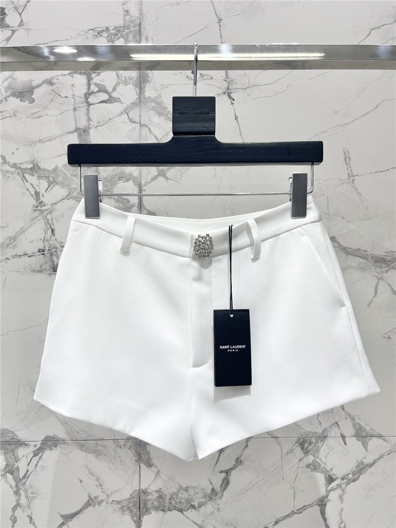 y51 acetate satin D1am0nd button shorts replica d&g clothing