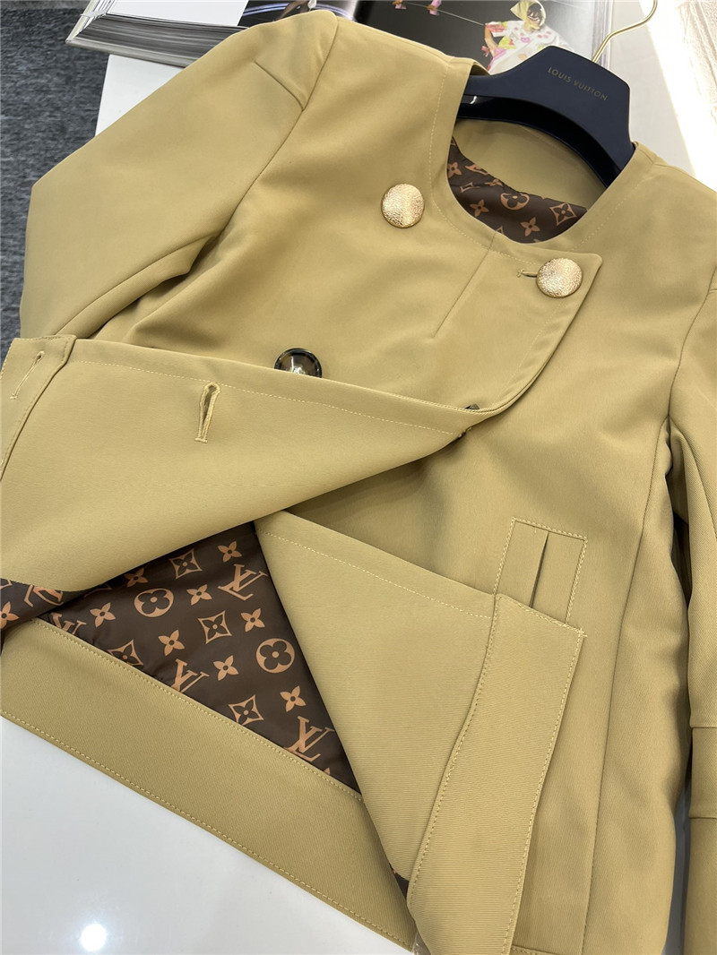l0vis Vvtt0n lv double breasted round neck jacket replica clothes