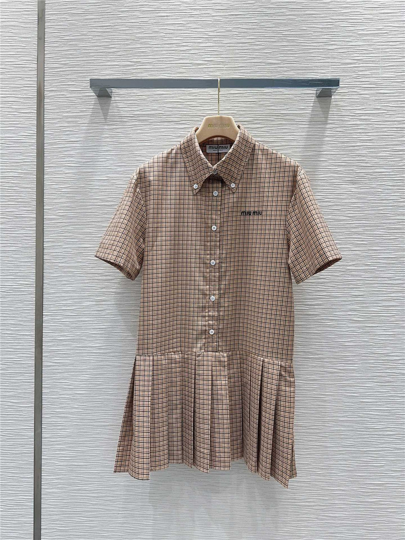 M1um1u short sleeve shirt dress replicas clothes