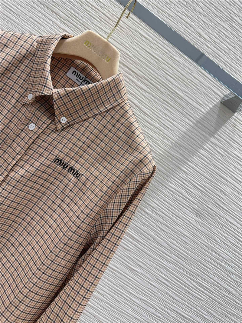 M1um1u plaid shirt replica d&g clothing