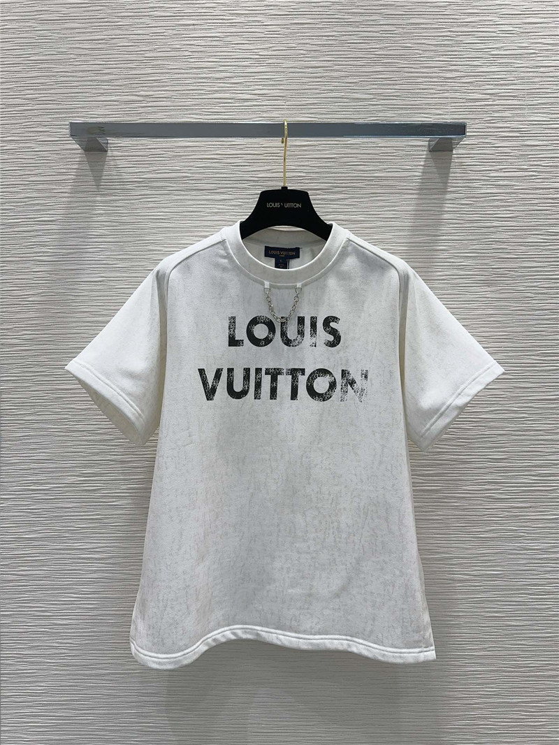 l0vis Vvtt0n white letter print t-shirt sets
