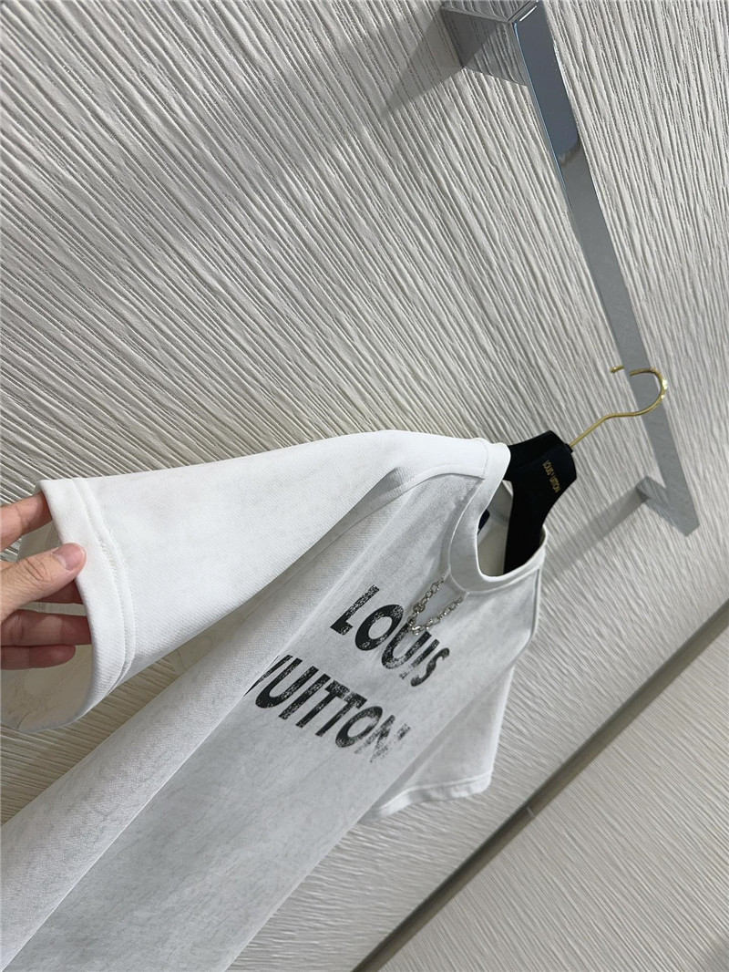 l0vis Vvtt0n white letter print t-shirt sets