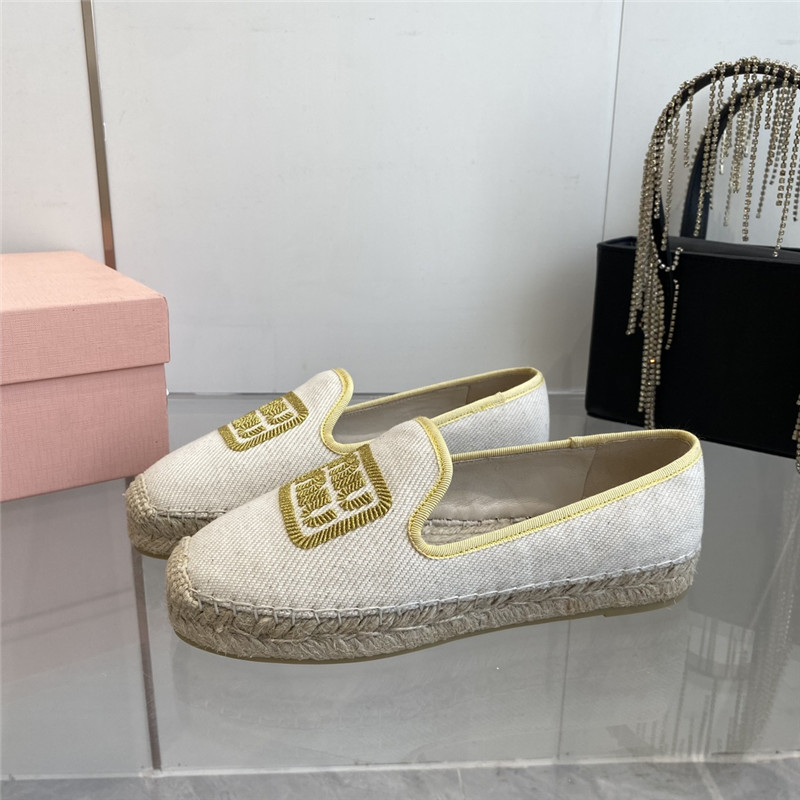Miu Miu Logo-Embroidered Espadrilles