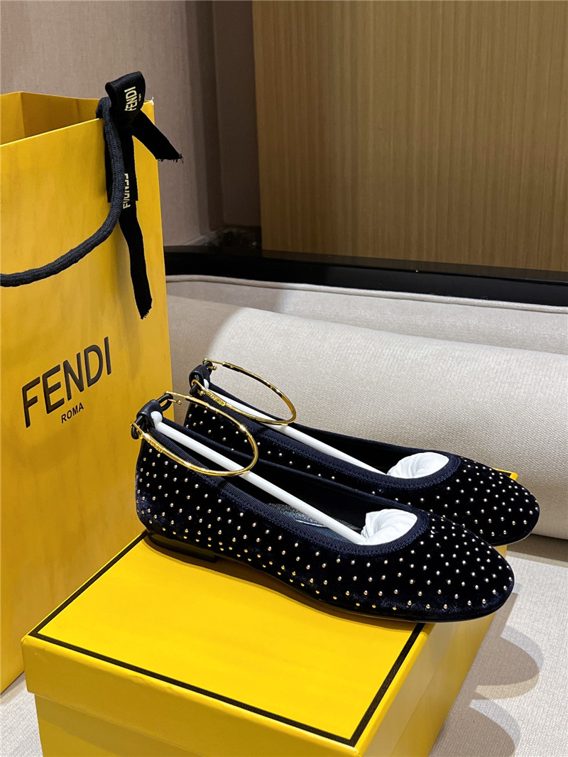 F**di polka dot ballet flats