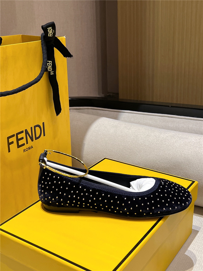 F**di polka dot ballet flats