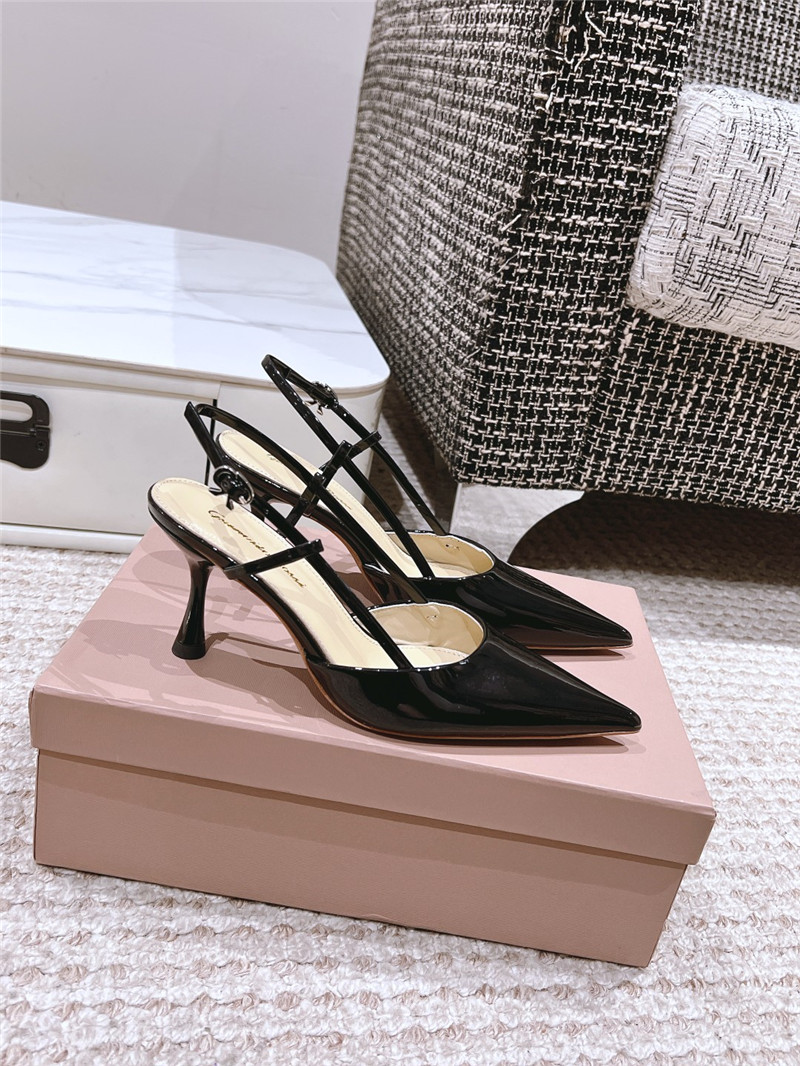 Gianvito Rossi Ribbon 85mm Slingback Pumps Black