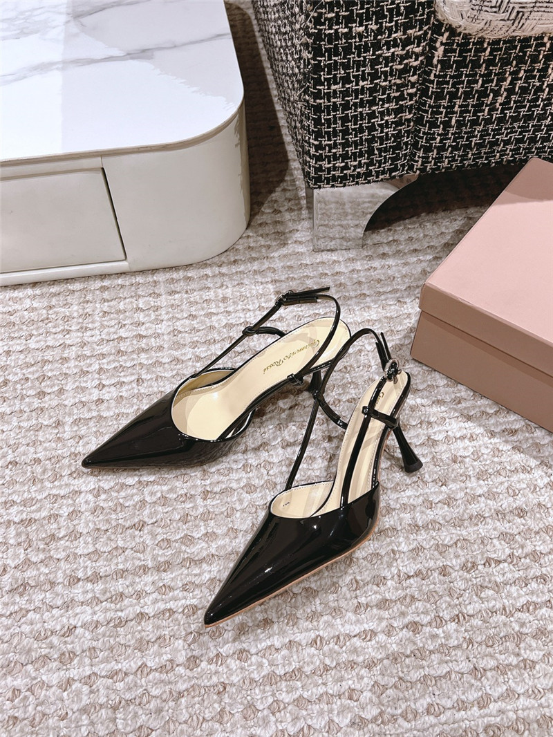 Gianvito Rossi Ribbon 85mm Slingback Pumps Black