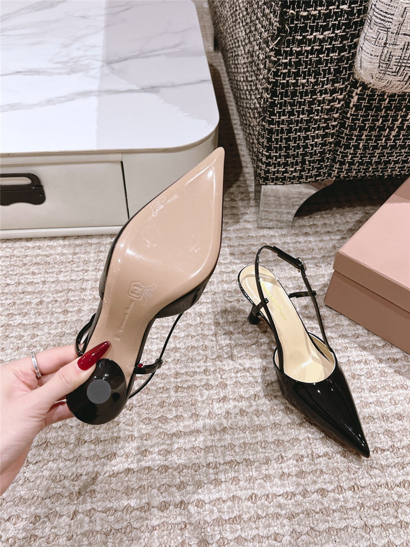 Gianvito Rossi Ribbon 85mm Slingback Pumps Black