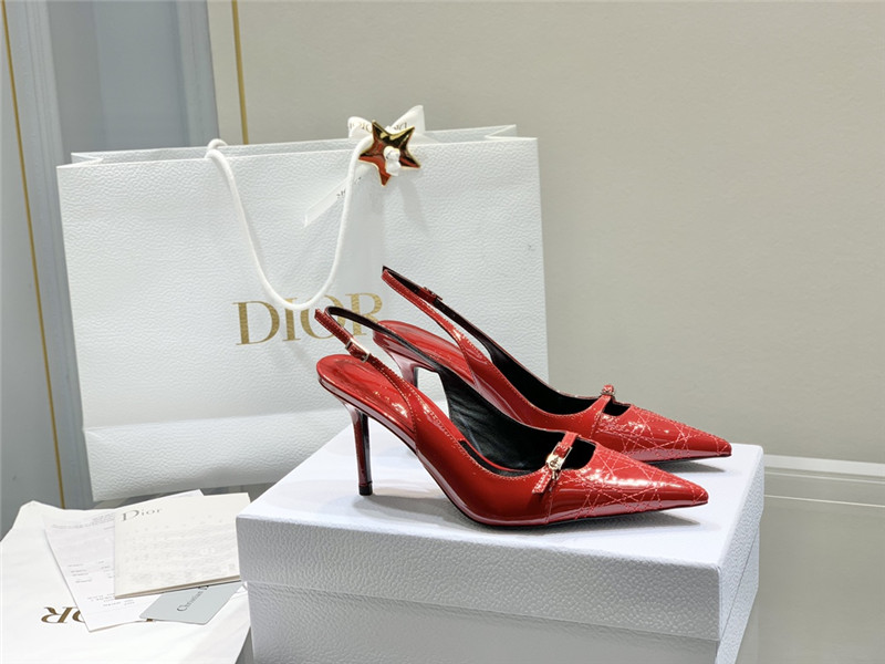 D10r slingback pointed toe pump red