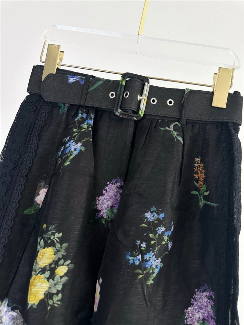 zimm lace detail flared high waist trousers replica d&g clothing