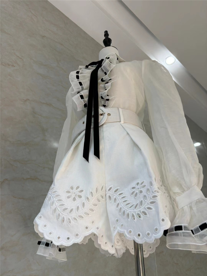 zimm silk and linen embroidered ribbon shirt replica clothing