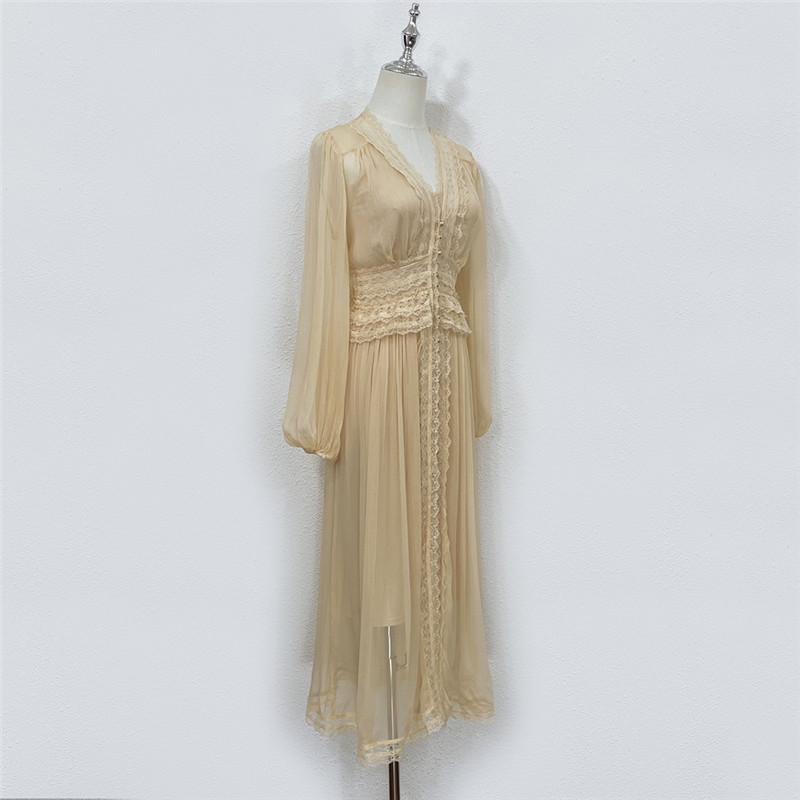 zimm lace dress with human silk splicing replicas clothes