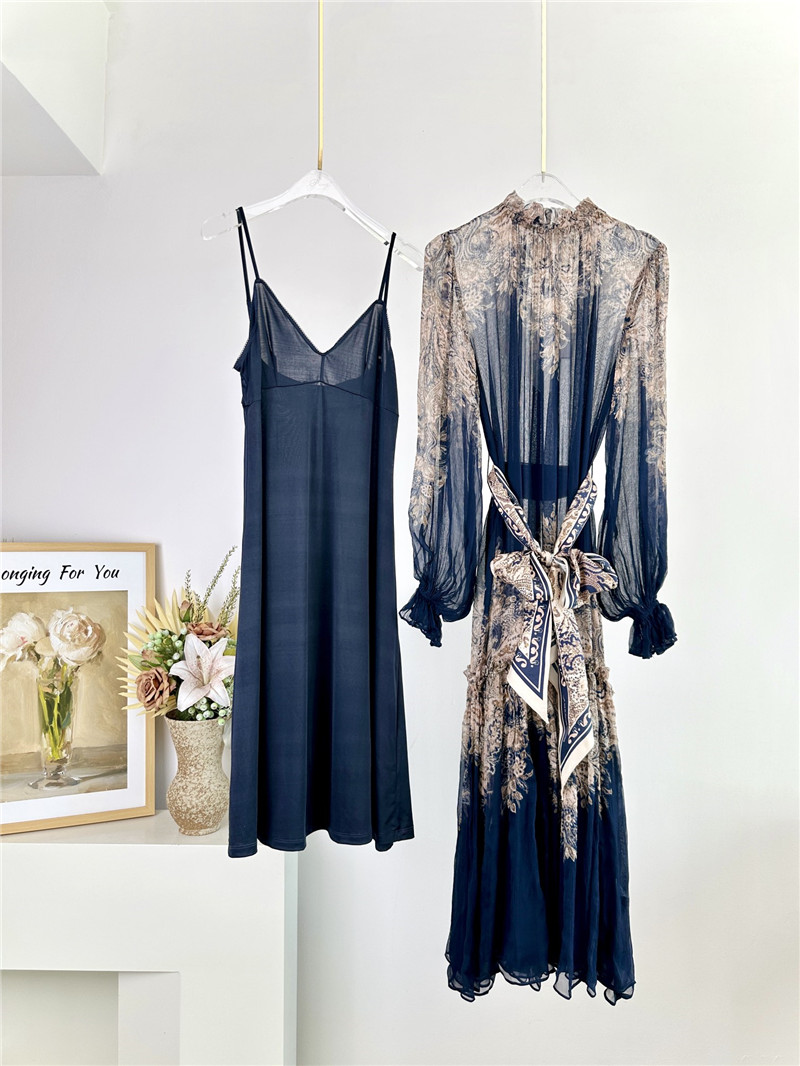 zimm high neck long sleeve midi dress replica designer clothes