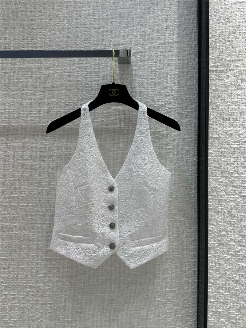 Ch**el camellia water-soluble halterneck replica designer clothes