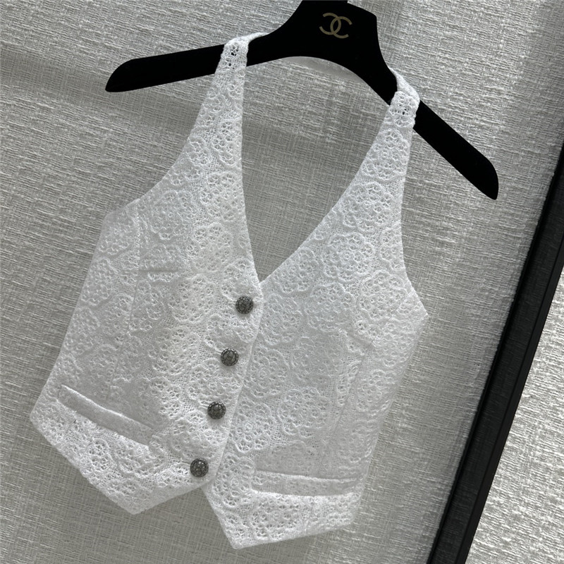 Ch**el camellia water-soluble halterneck replica designer clothes
