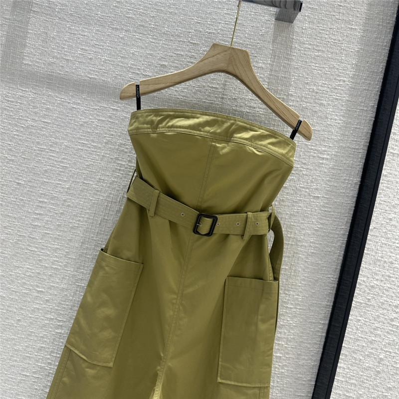 Y51 workwear style tube top jumpsuit replica clothing