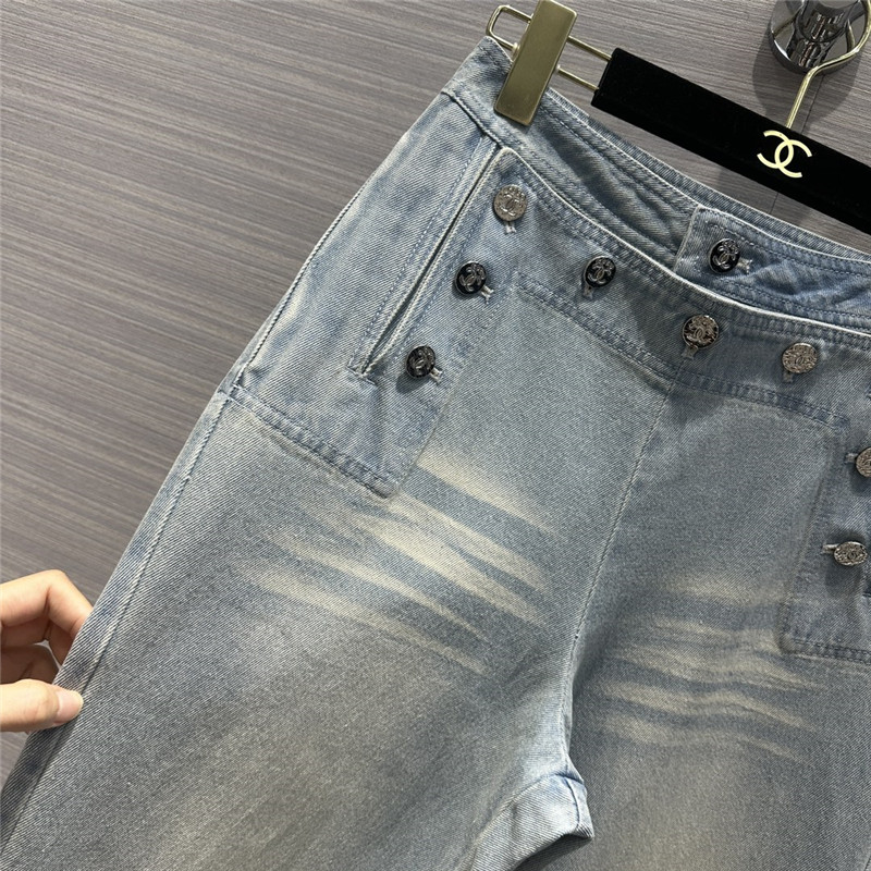 Ch**el high waist small straight jeans replica d&g clothing