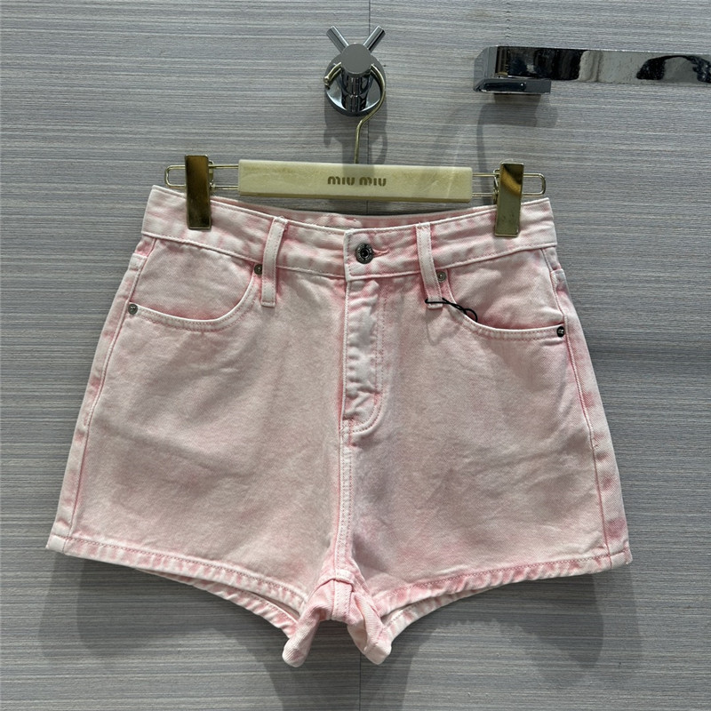 M1um1u straight denim shorts replica designer clothes