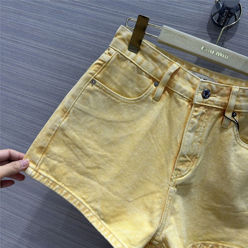 M1um1u straight denim shorts replica designer clothes