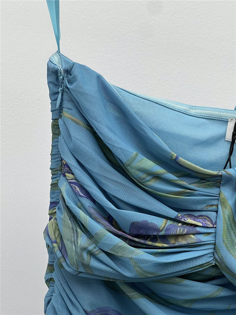 Y51 blue iris dress replica designer clothes