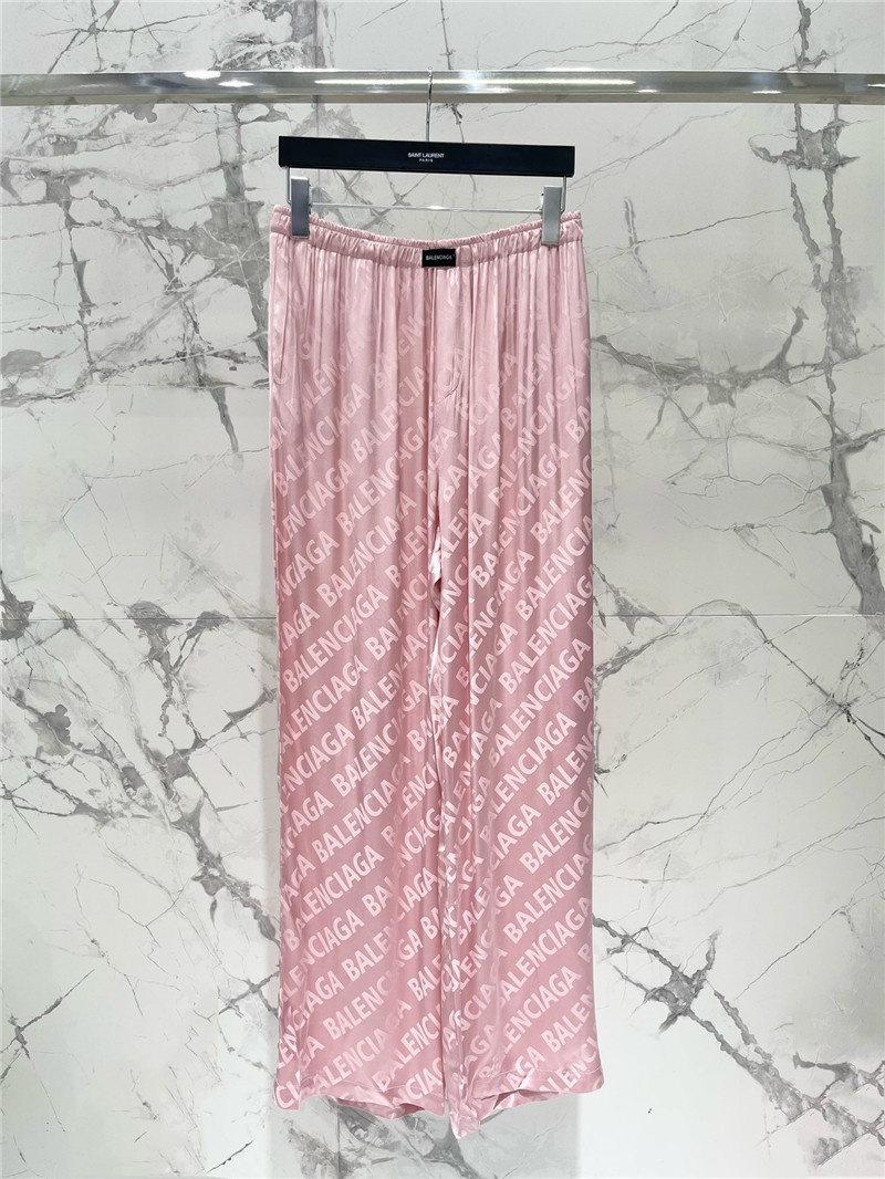 Ba1en*iaga pink silk trousers