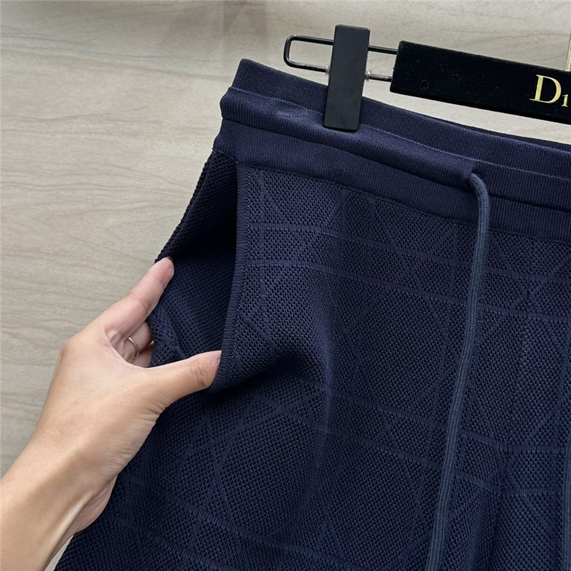 D10r rattan plaid series knitted suit replica designer clothes