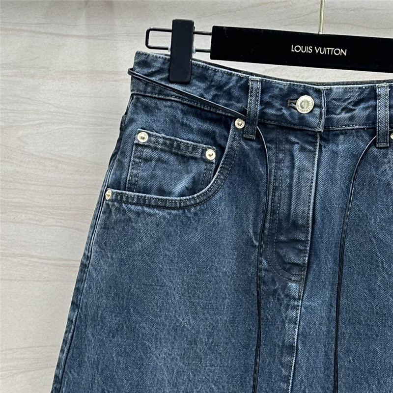l0vis Vvtt0n lv denim long half pants replica clothing