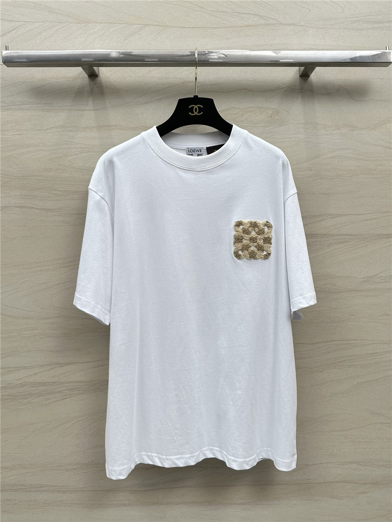 L0ew* toothbrush embroidered large logo t-shirt replica clothes