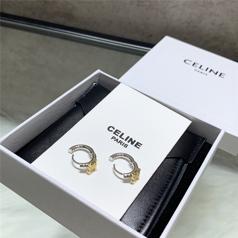 Ce1i*e triomphe star hoop earrings
