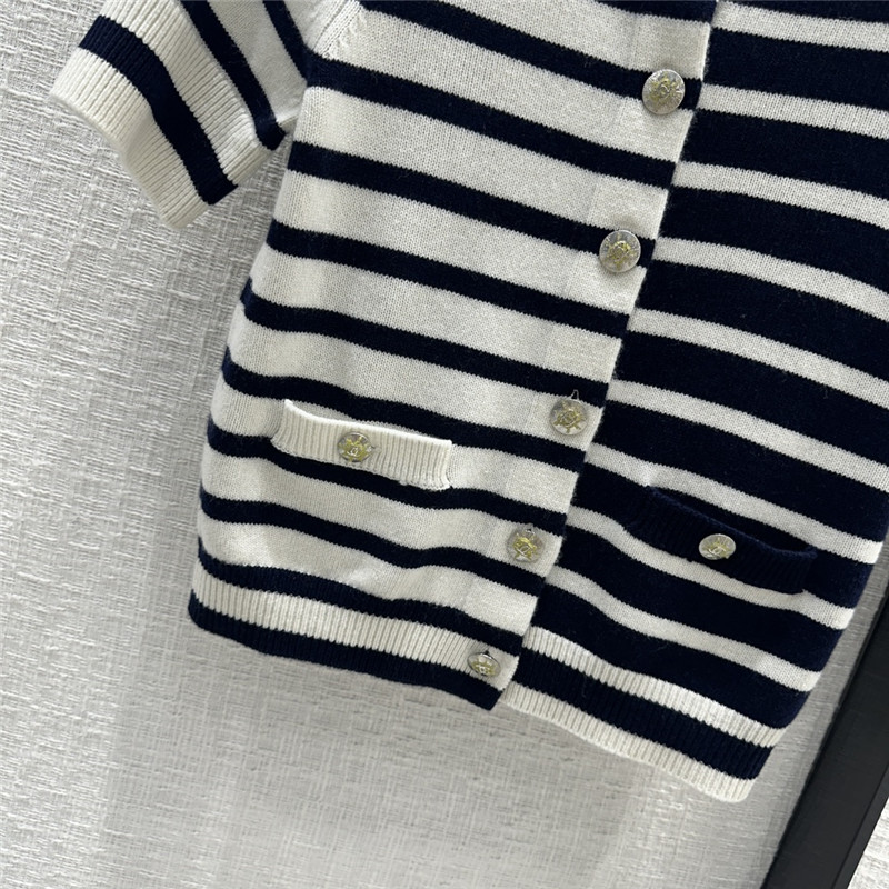 Ch**el striped cashmere knit top