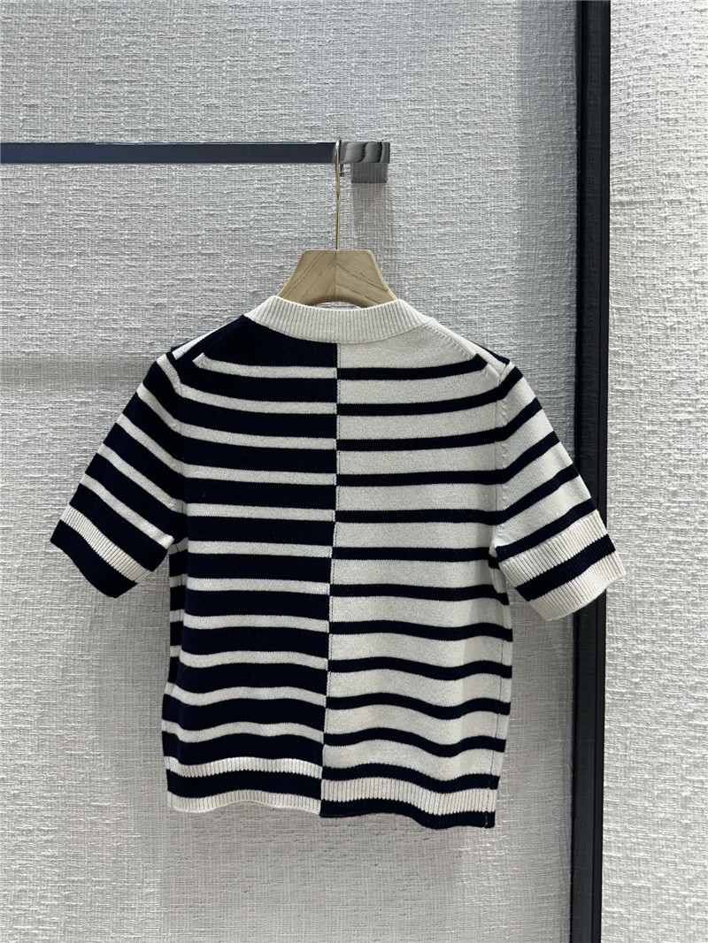 Ch**el striped cashmere knit top
