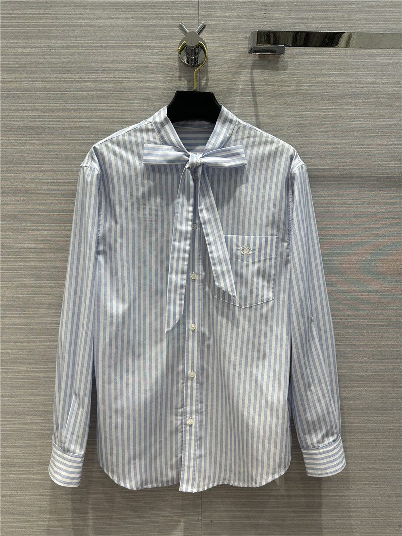 Ce1i*e sky blue striped shirt replica clothes