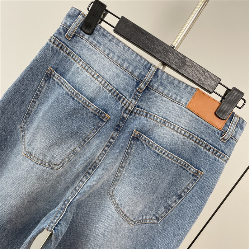 Chloé hollow embroidered jeans replicas clothes