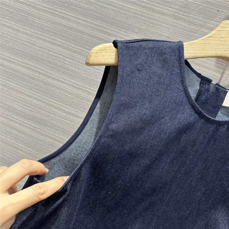 The R0w original color denim vest suit replica clothes