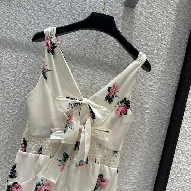 Pra*a floral print french dress replica designer clothes