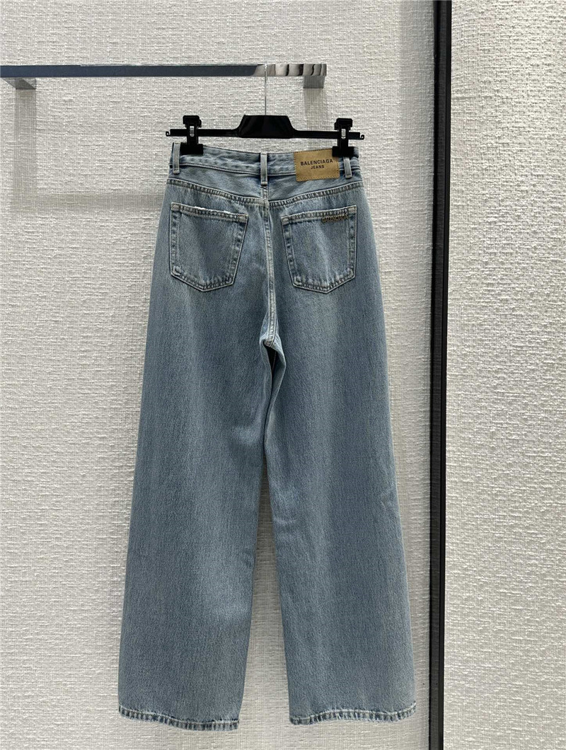 Ba1en*iaga straight wide leg jeans replica designer clothes