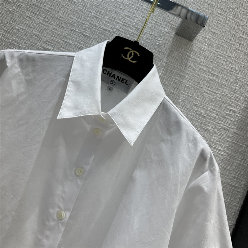 Ch**el rolled hem short-sleeved shirt replicas clothes