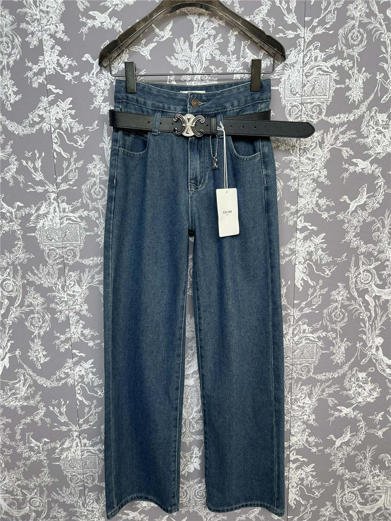 Ce1i*e high waist straight jeans replica clothes
