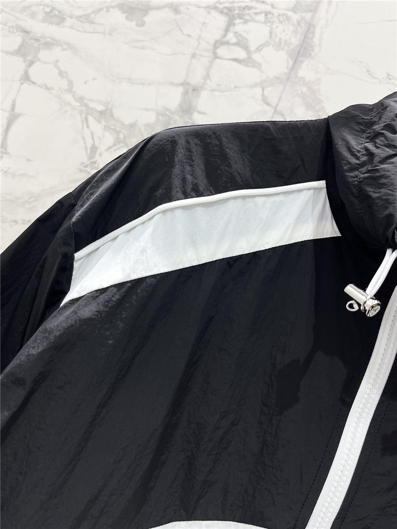 Ch**el contrasting color jacket + shorts set replica clothes