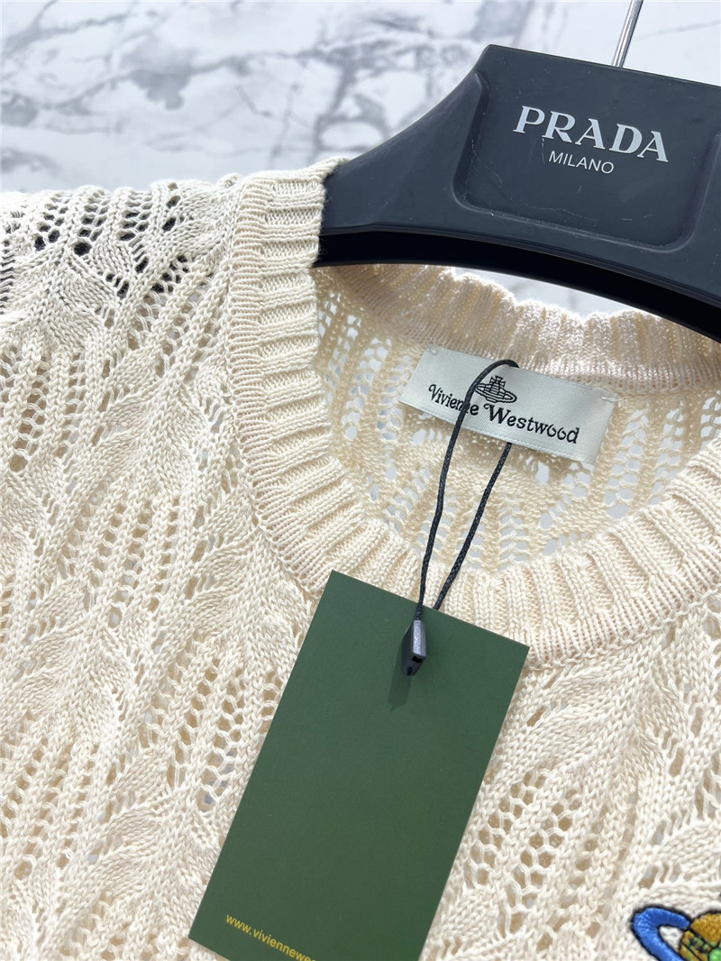 D10r hollow crochet crew neck knitted vest replica clothing sites