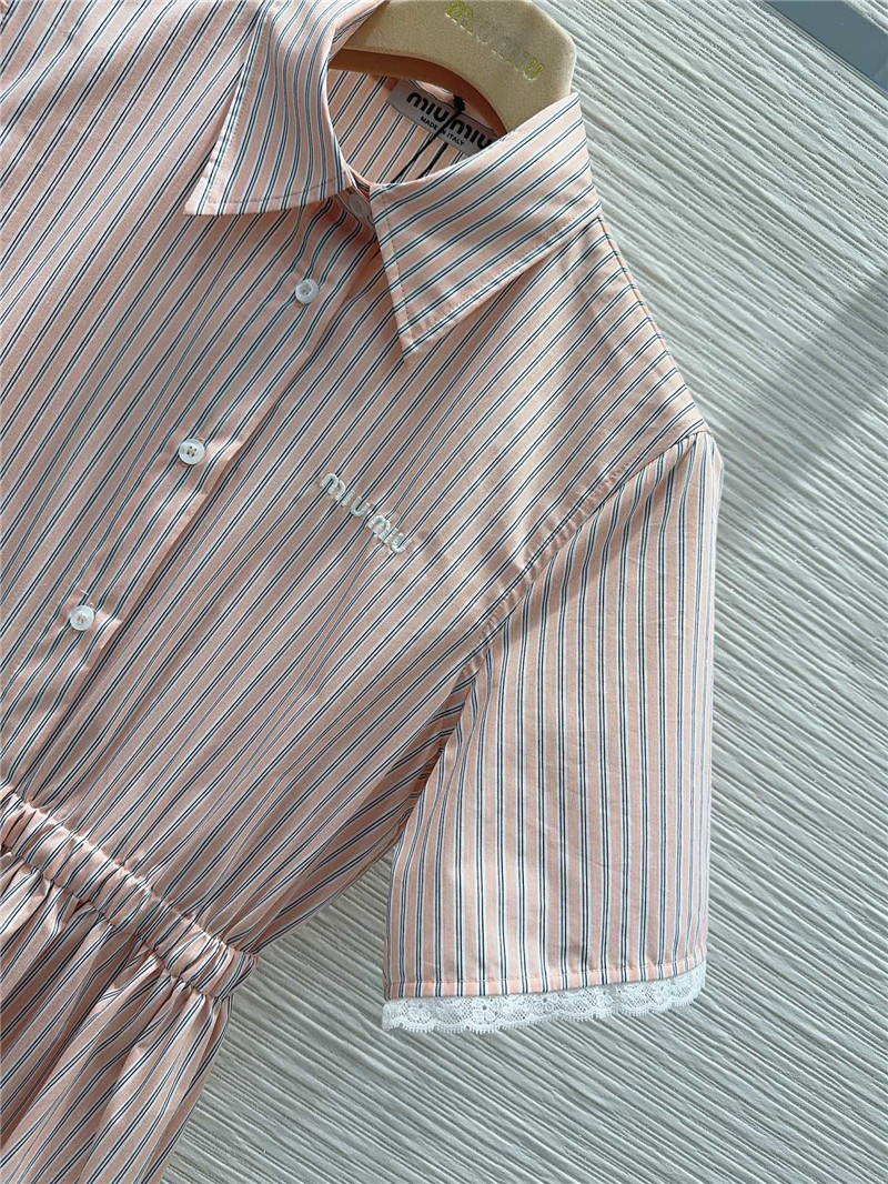 M1um1u striped textile shirt dress replica clothing sites