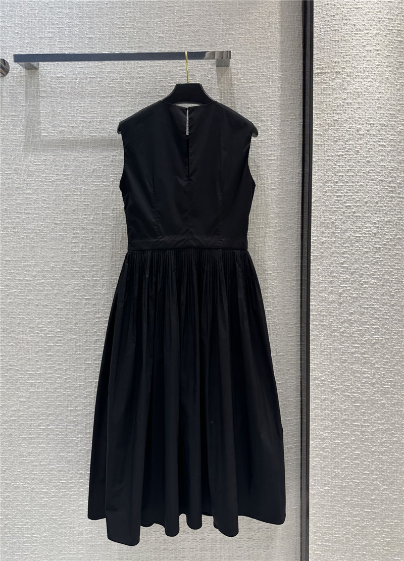 Moncler ruffled round neck sleeveless dress replica clothing