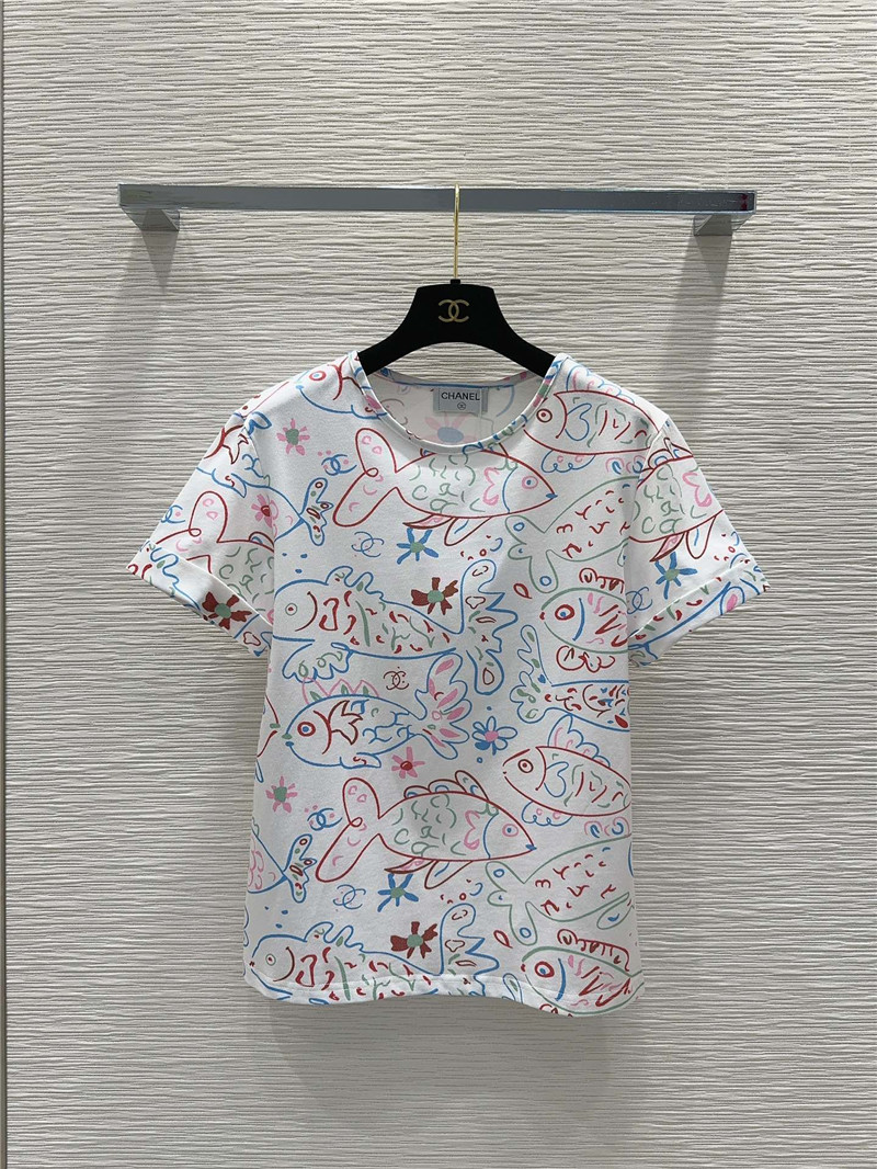 Ch**el printed letter logo t-shirt replica designer clothes