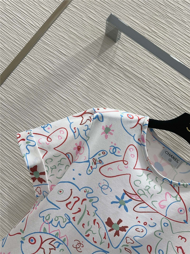 Ch**el printed letter logo t-shirt replica designer clothes