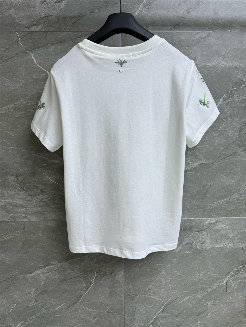 D10r sequined dragonfly embroidered t-shirt replica clothes